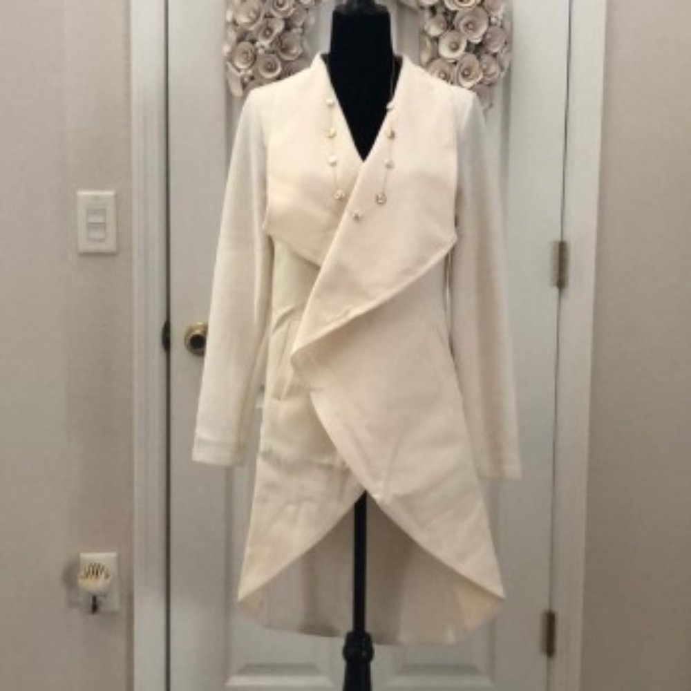 DONATED!!  Luxurious Cream draped open front - Picture 4 of 8